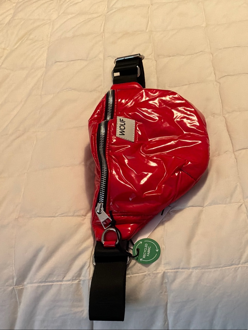 WOUF Red Patent Crossbody Sling Bag NWT